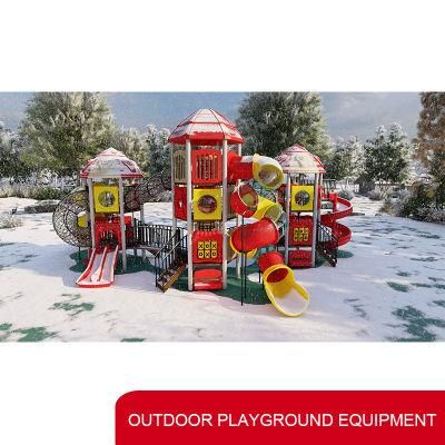 Outdoor Popular Plastic School Children Game Slide Playground Amusement Park Equipment