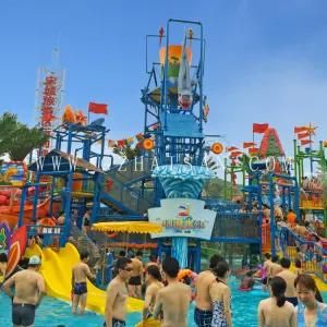 Interactive Theme Customized Fiberglass Swimming Pool Slide of Water House