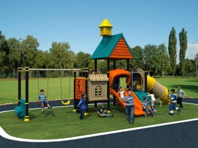 Plastic Playground Material and Outdoor Playground Equipment Villa Series Swing Models with TUV/Sg/ISO9001 Certificate