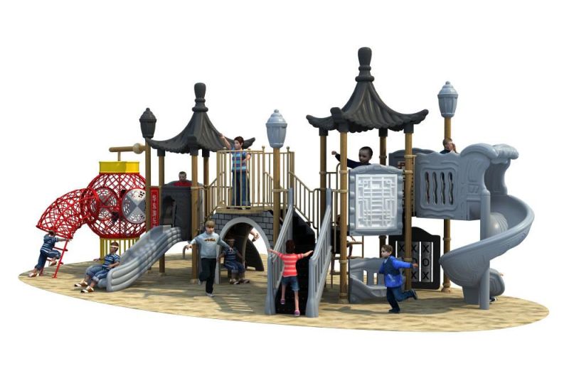 Chinoiserie Series Outdoor Amusement Equipment Big Playground Slide