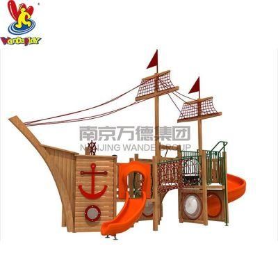 Amusement Park Slides Wood Corsair Boat Children Plastic Toy