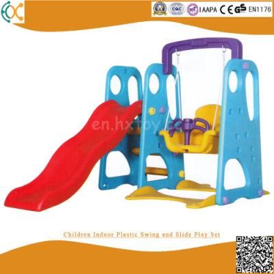 Children Indoor Plastic Swing and Slide Play Set