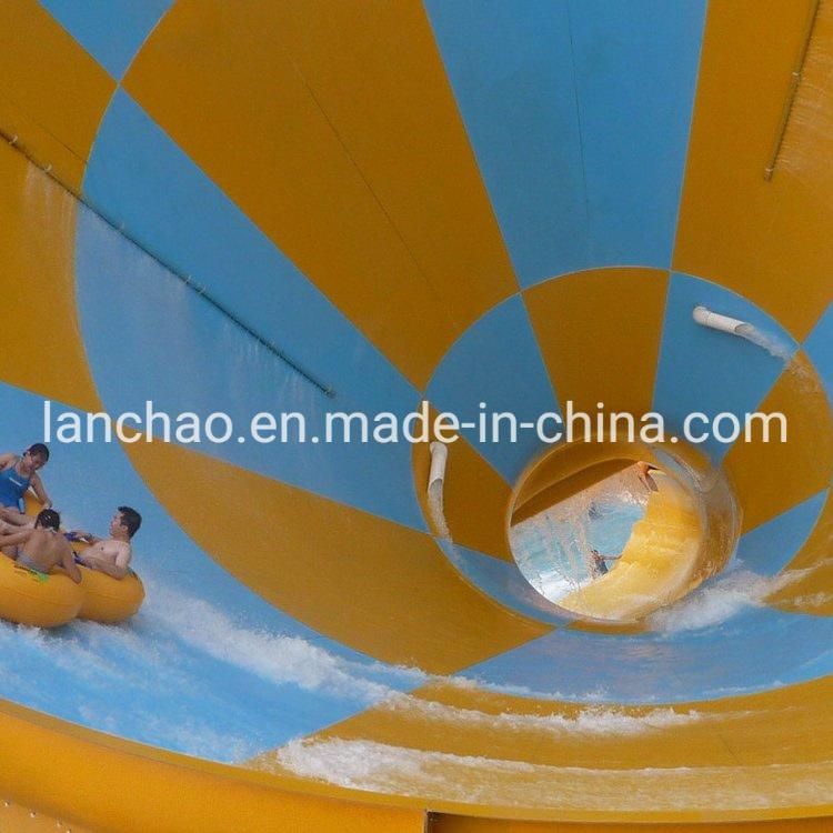 Big Yellow Fiberglass Water Slide for Water Park