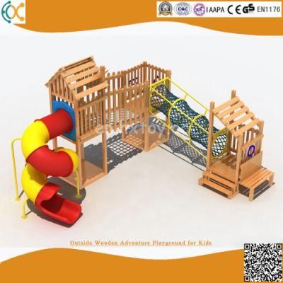 Wood Play Game Equipment Outside Wooden Adventure Playground for Kids